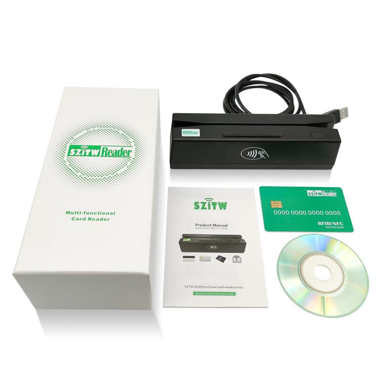 4 in 1 SZTW160 USB Multifuncational EMV Credit Card Reader Writer