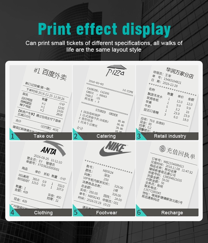 Durable 58mm Handheld Bluetooth Thermal Printer factory