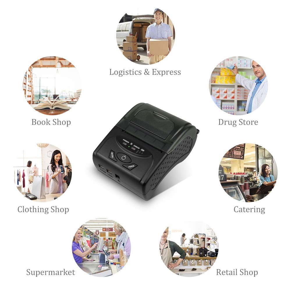 58mm Portable Mini Bluetooth billing Printer factroy