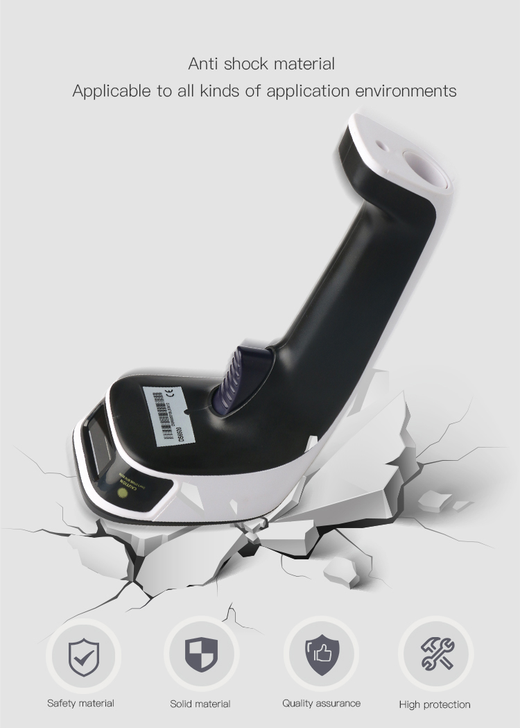 High Speed 2D Handheld Wireless Bluetooth Barcode Scanner factory