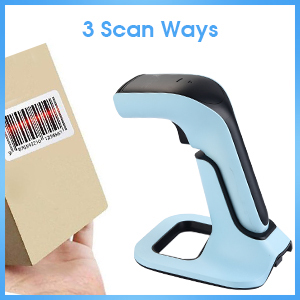 2D Bluetooth Inventory Desktop Barcode Scanner With Charging Cradle factroy