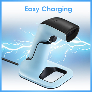 2D Bluetooth Inventory Desktop Barcode Scanner With Charging Cradle factroy